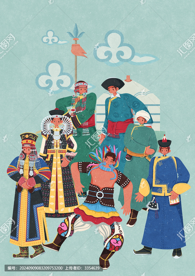 蒙古族不同服飾