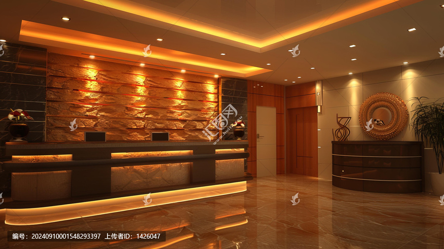 現(xiàn)代酒店接待區(qū)設(shè)計