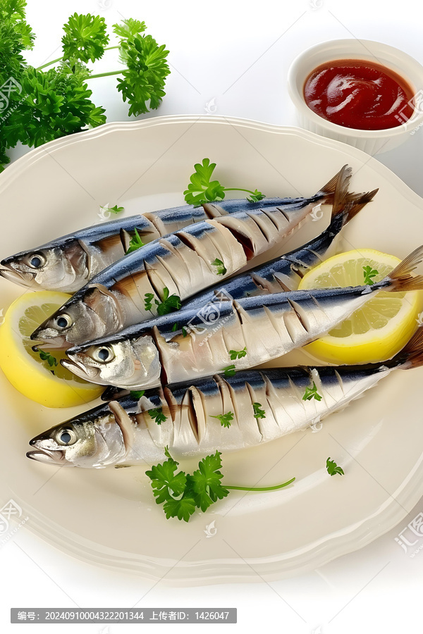 烤鯖魚配檸檬和歐芹