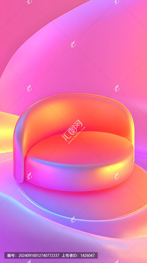 漸變色抽象3D渲染背景