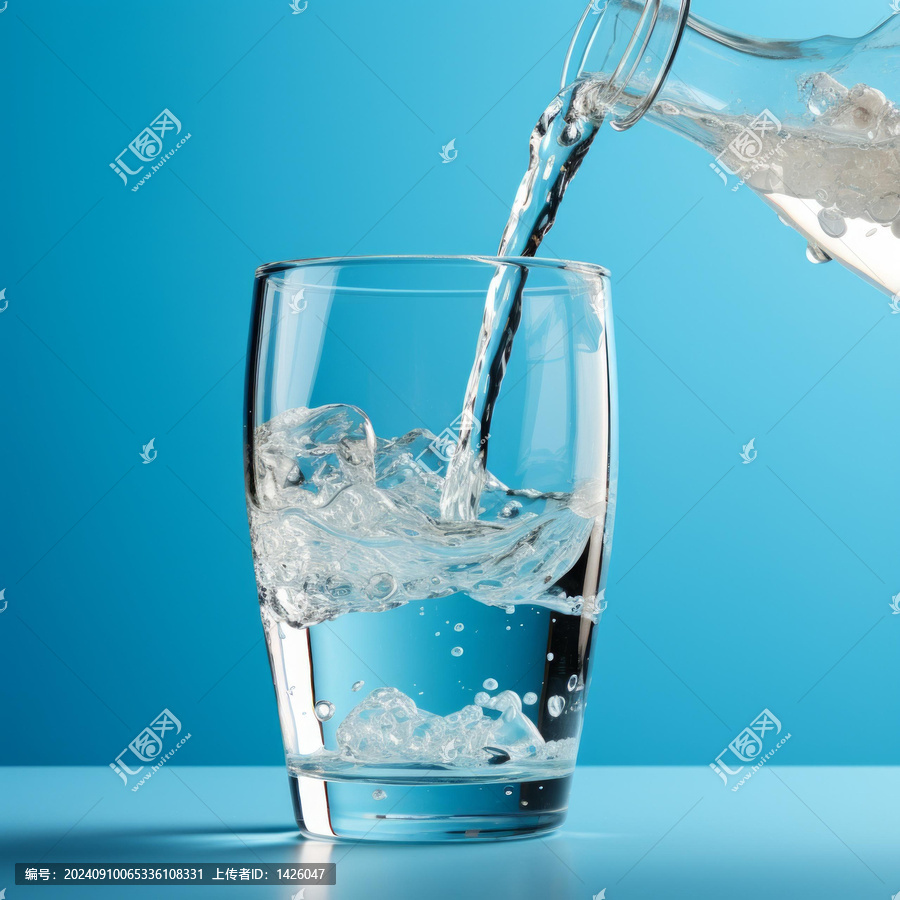 玻璃杯接水