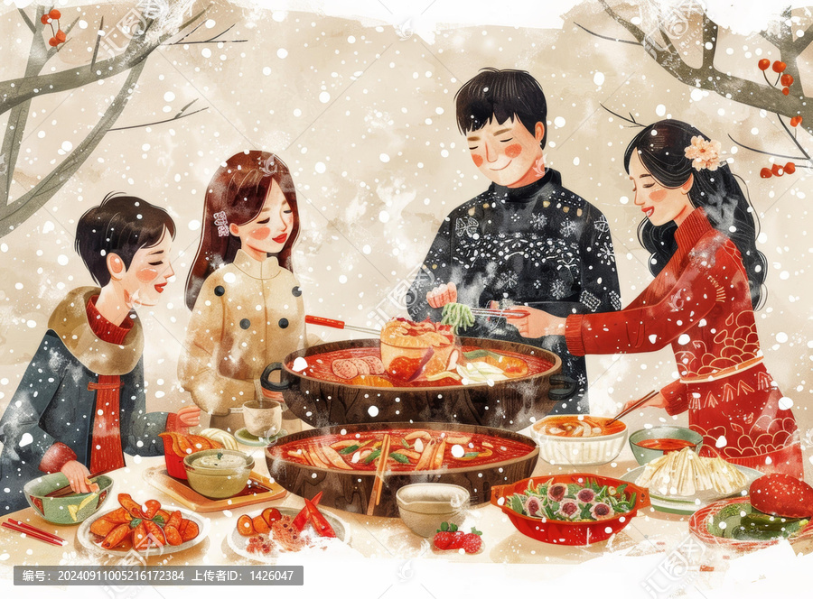 雪地火鍋聚餐