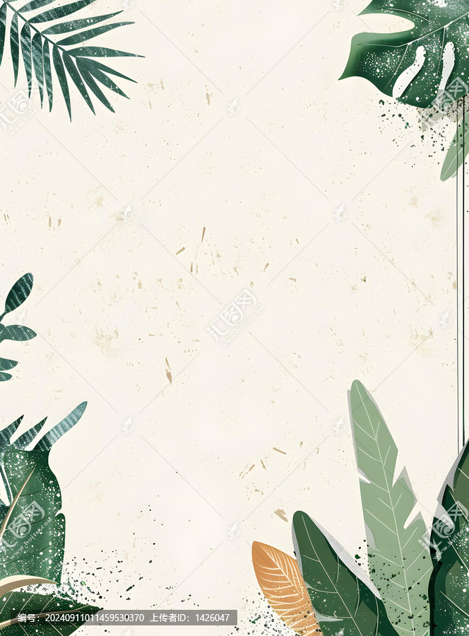 綠色植物葉子白色背景