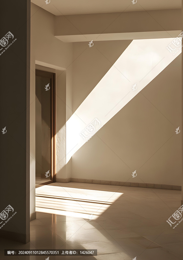 陽光照射進(jìn)現(xiàn)代室內(nèi)