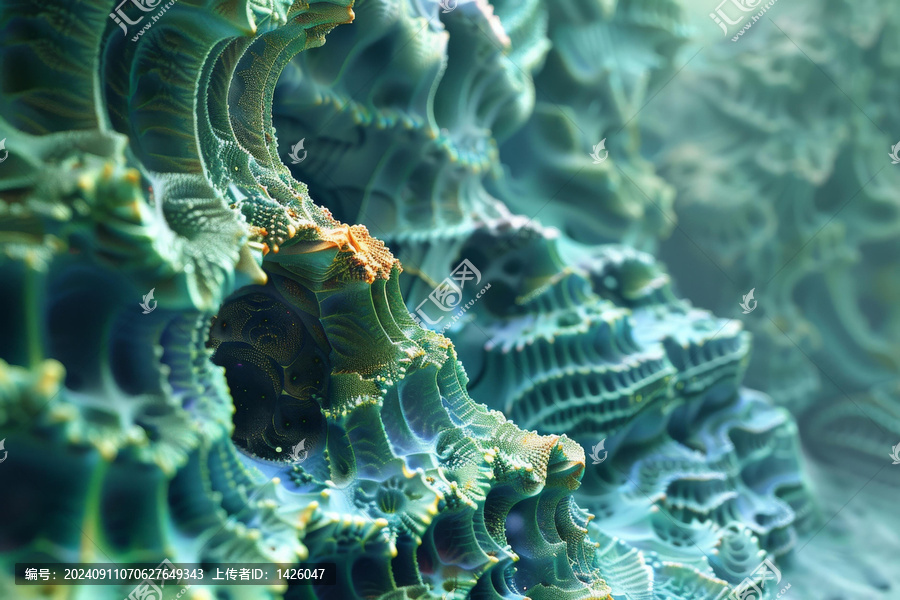海底世界里的生物發(fā)光珊瑚