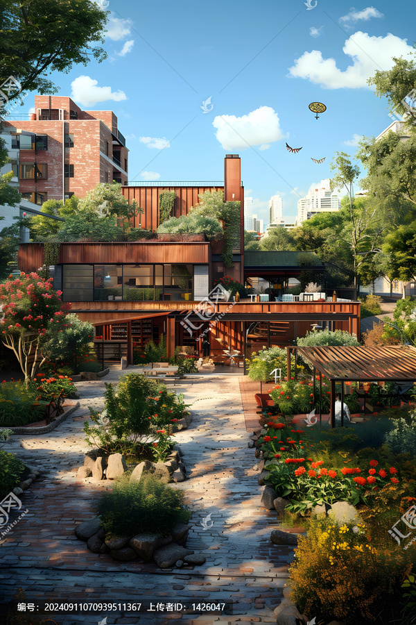 帶花園的庭院住宅