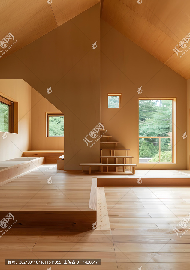 現(xiàn)代簡約木質(zhì)室內(nèi)設(shè)計樓梯