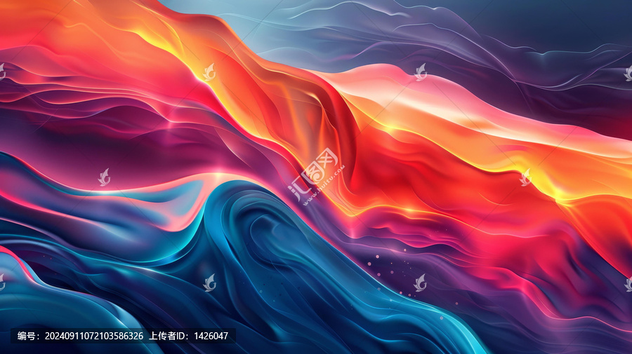 色彩斑斕的抽象畫