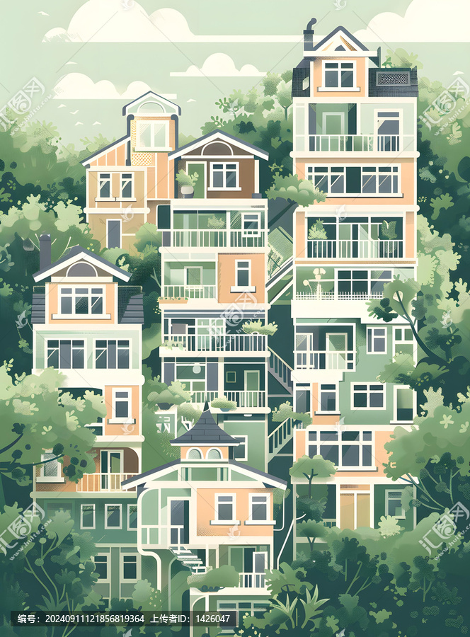 綠色森林房屋
