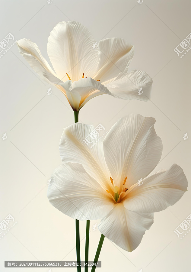 白色花朵的AI圖片