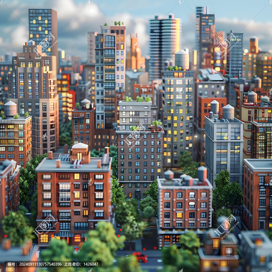 微縮景觀中的城市