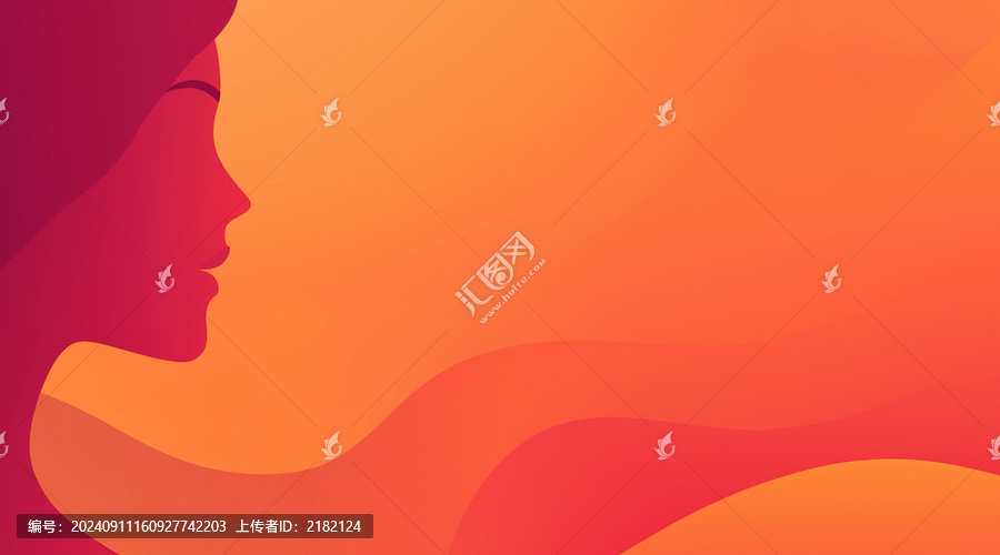 橙色人物漸變背景