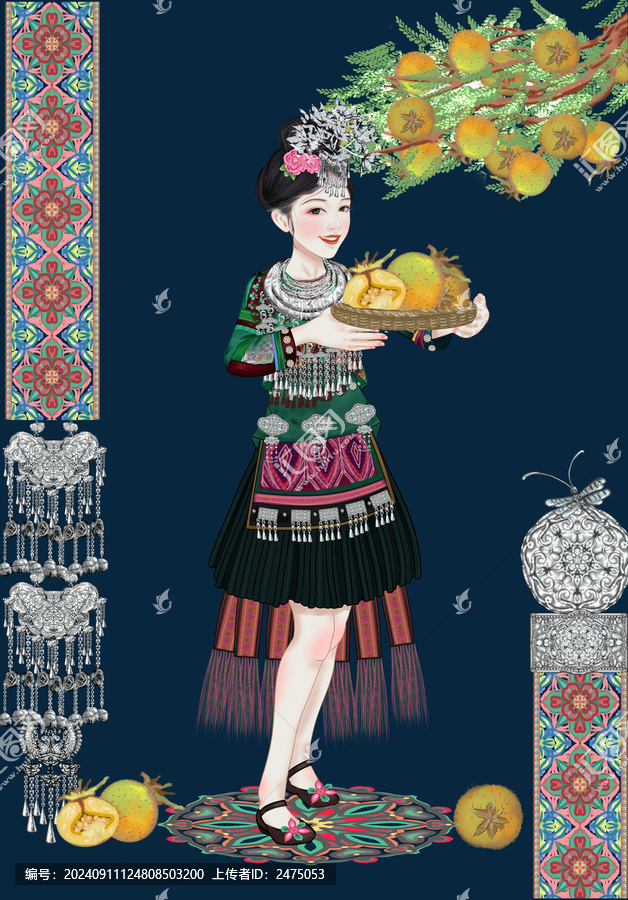 刺梨果插畫