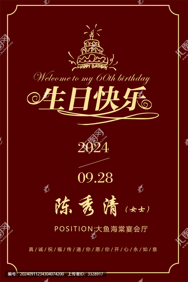 生日快樂海報