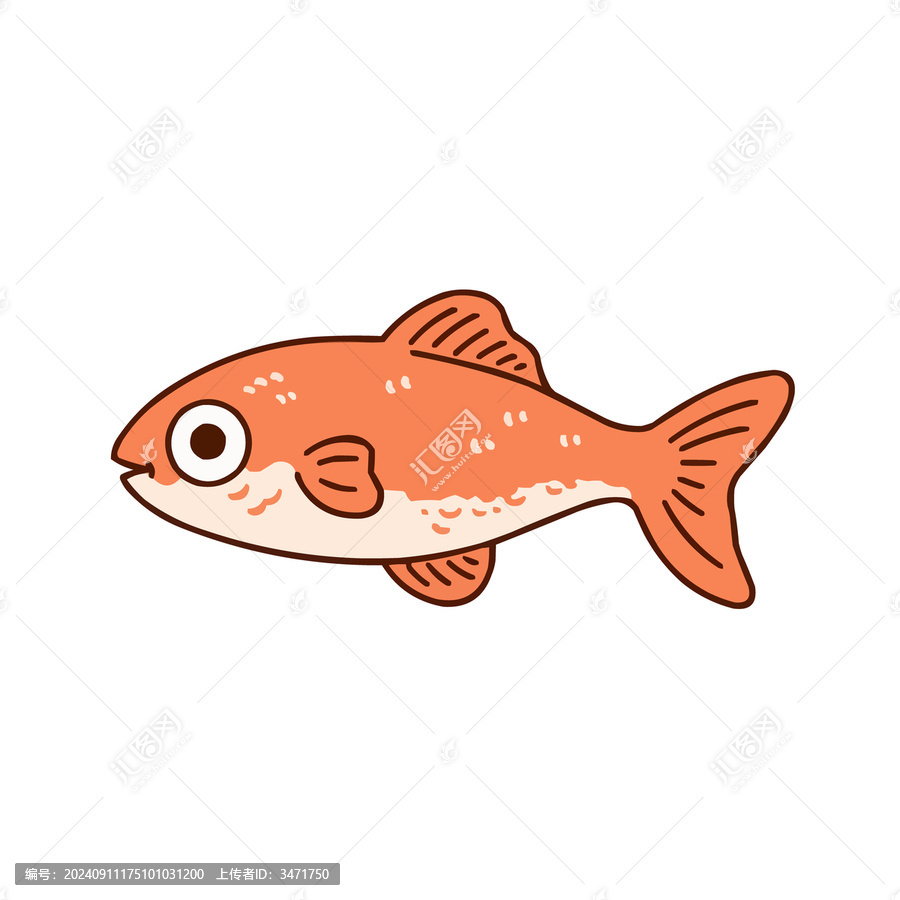 手繪矢量小魚