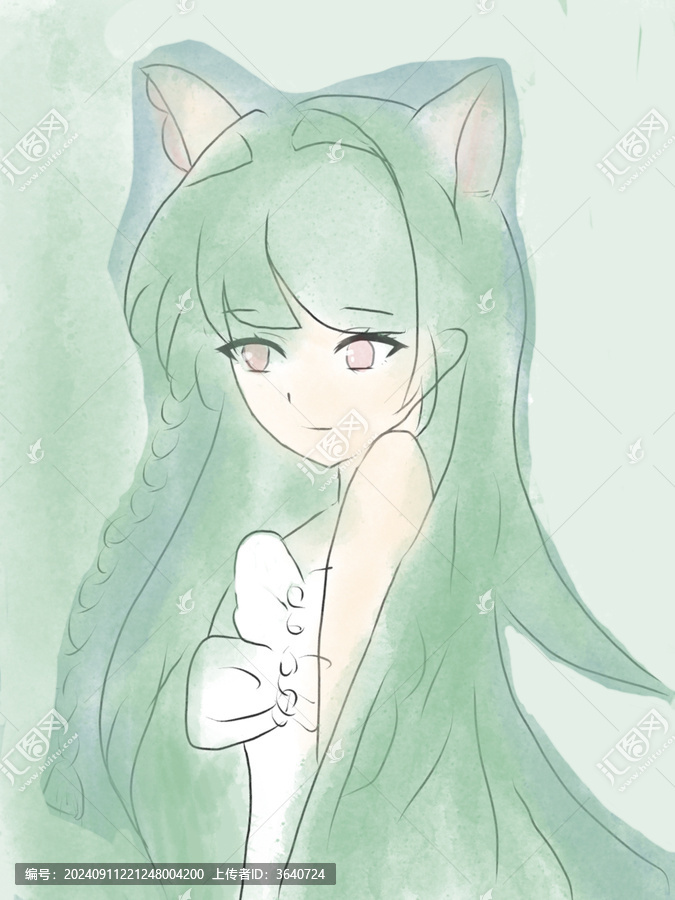受驚的少女