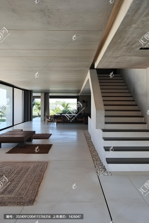 現(xiàn)代簡約風(fēng)格的混凝土住宅室內(nèi)設(shè)計(jì)