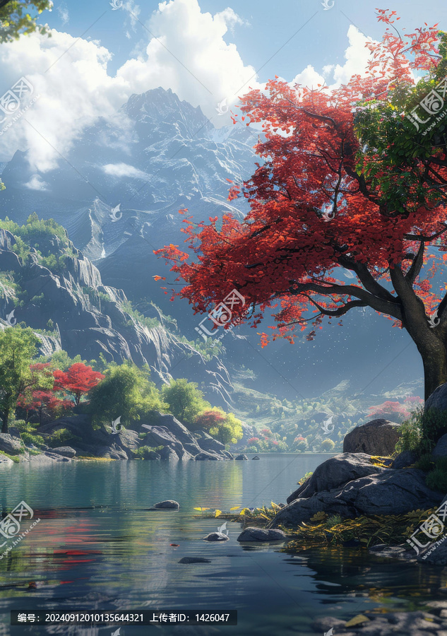 奇幻山谷紅樹湖
