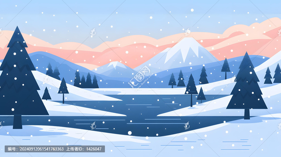冬季雪山風(fēng)景