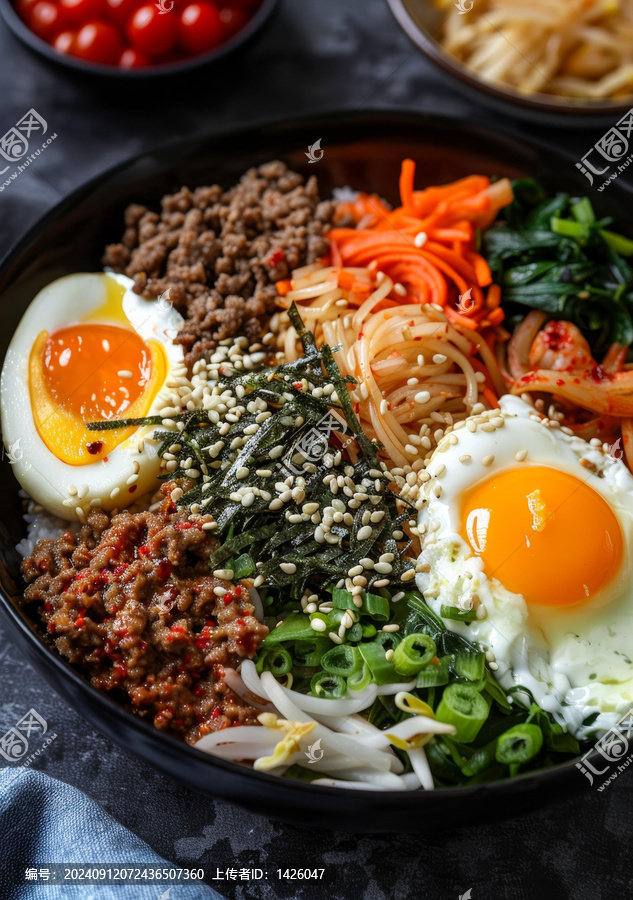 韓式拌飯的AI圖片