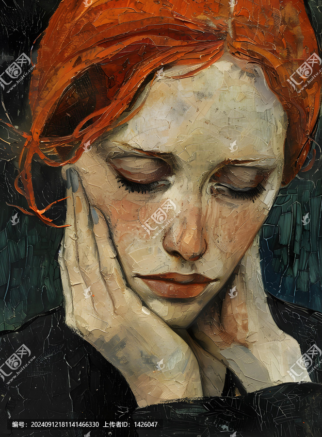 一個紅頭發(fā)年輕女人的肖像