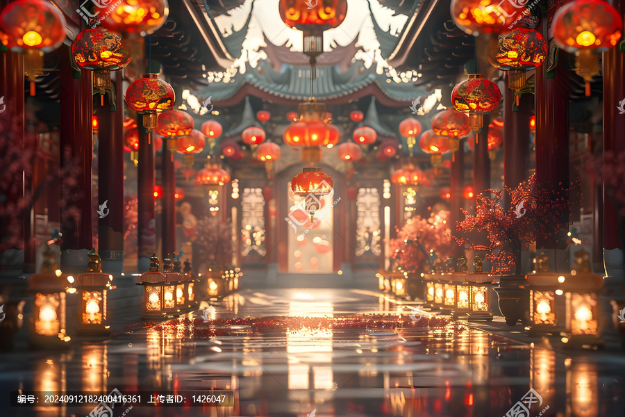 中國傳統(tǒng)建筑的春節(jié)裝飾