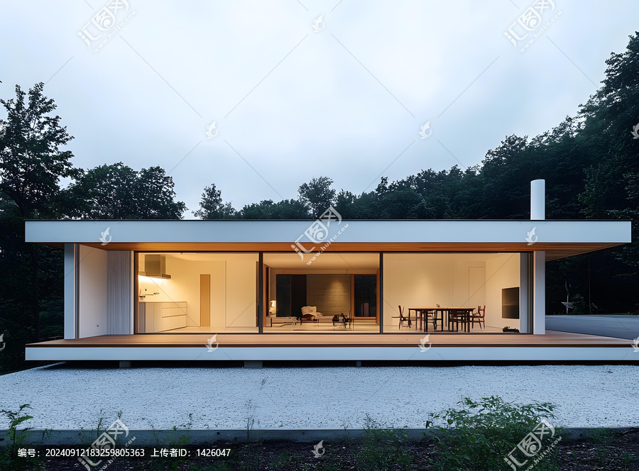 現(xiàn)代簡約風(fēng)格的白色住宅