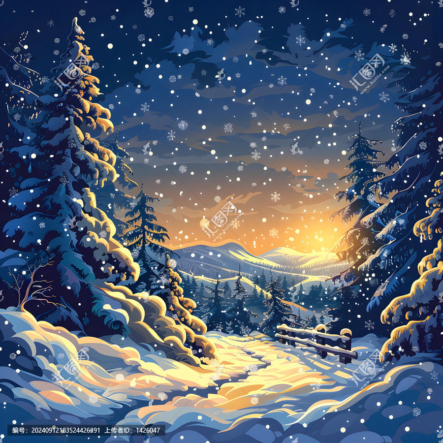 冬日雪景