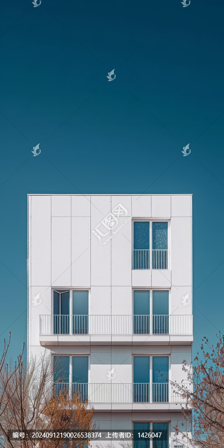 白色混凝土公寓