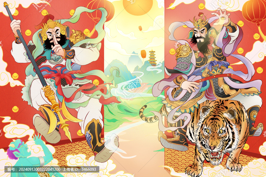 門(mén)神邪魔驅(qū)散好運(yùn)連連