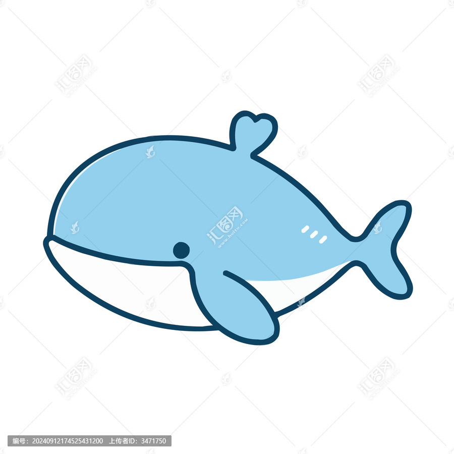可愛鯨魚矢量