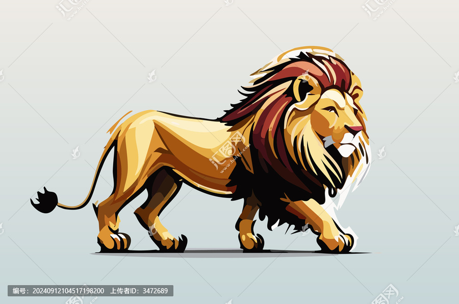 獅子插畫矢量文件