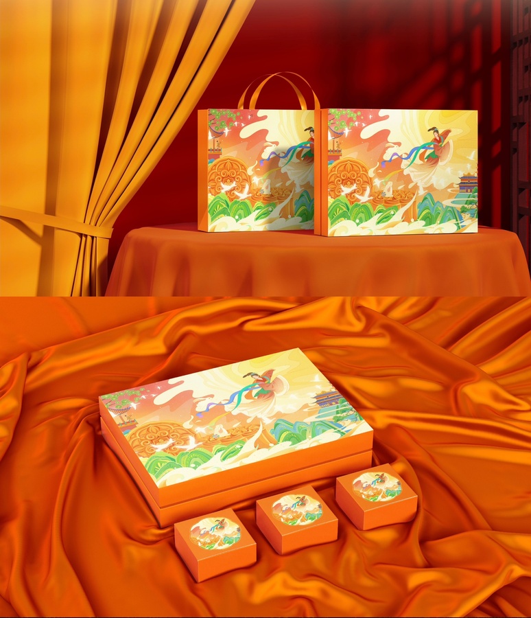 中秋節(jié)嫦娥奔月賀圖