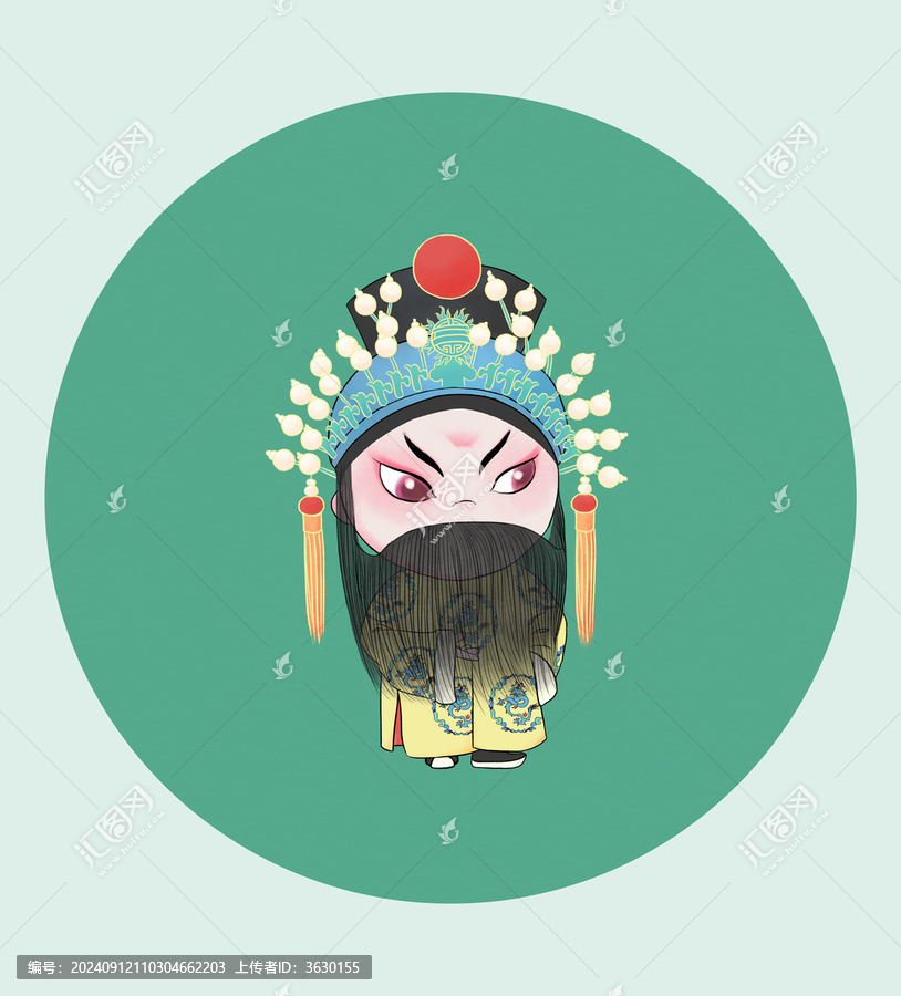 國(guó)風(fēng)京劇人物趙光義