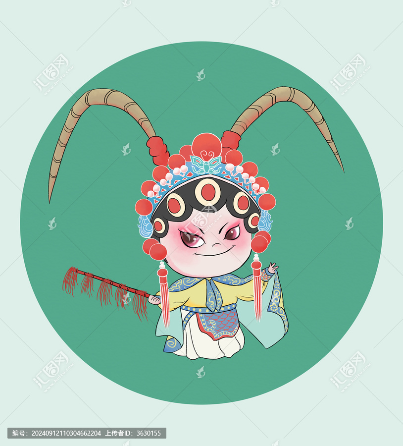 國風(fēng)京劇人物紫郡王
