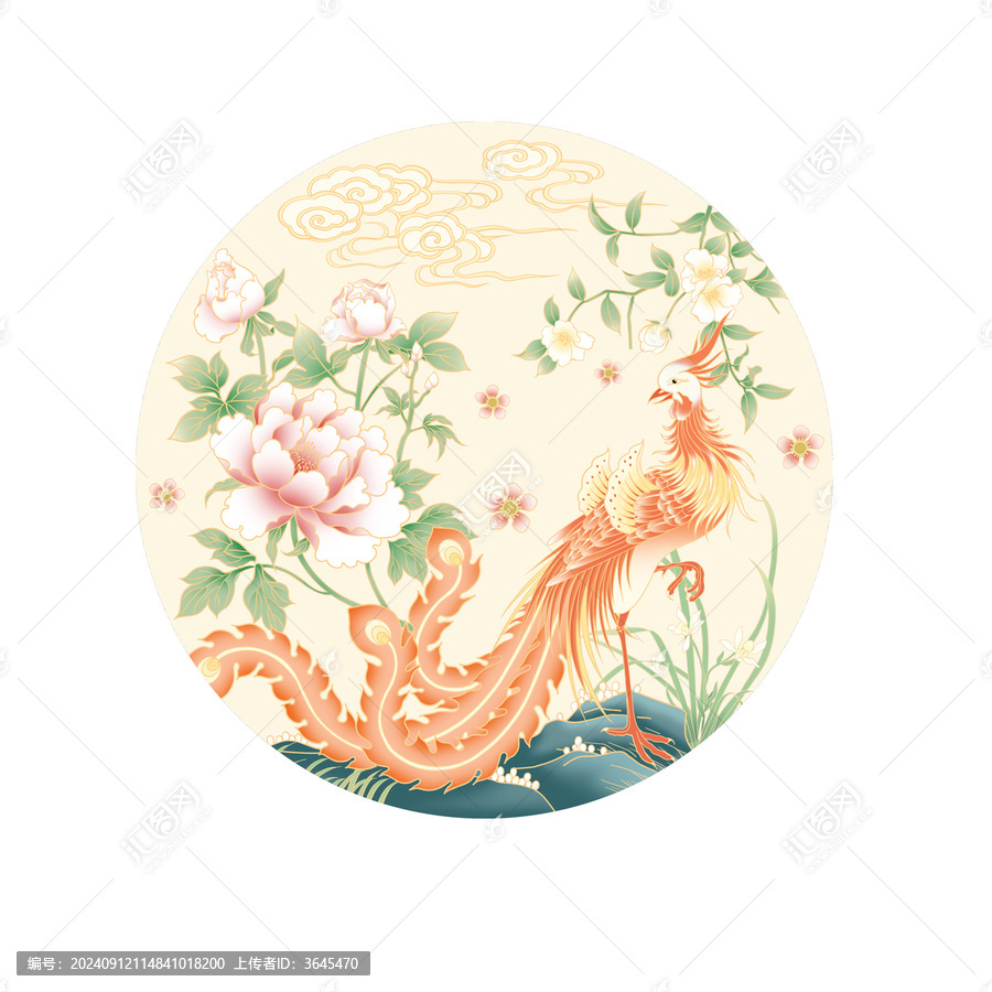 鳳凰牡丹