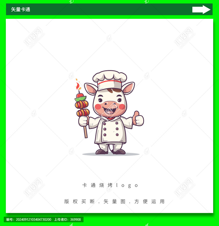 燒燒卡通廚師logo