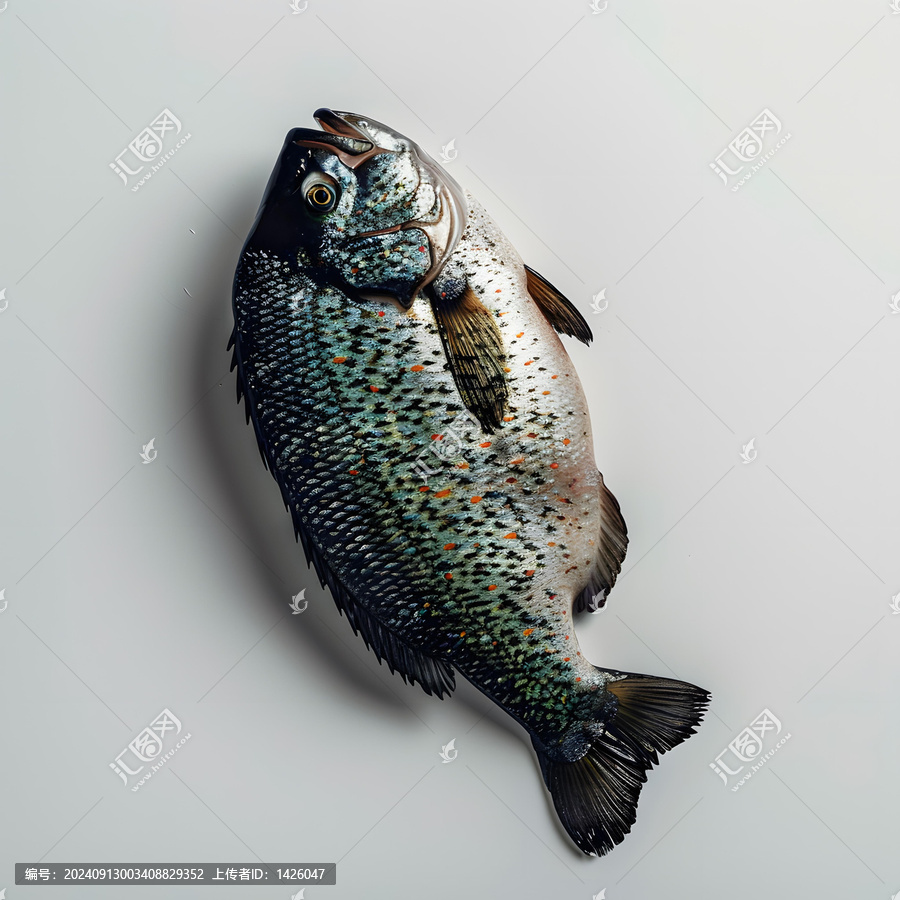 白色背景上的新鮮魚
