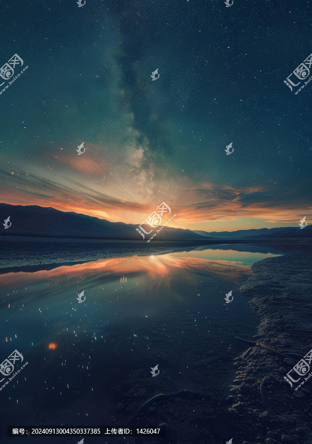 繁星之夜下的沙漠