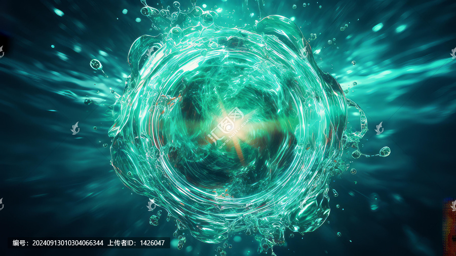 神秘的綠色水渦