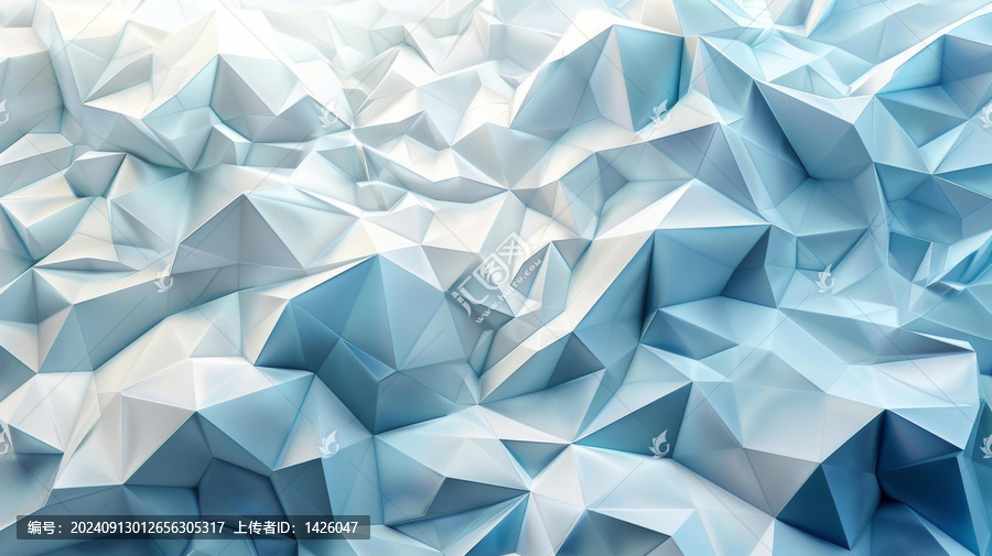 藍(lán)色和白色抽象低多邊形背景