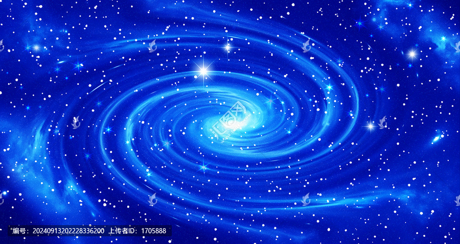 唯美藍色旋渦星空頂