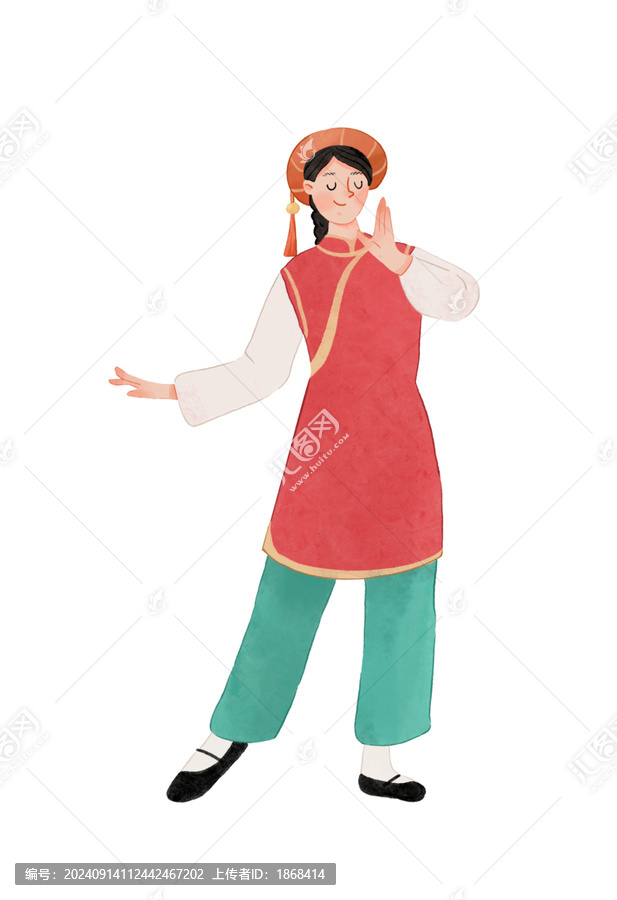 東鄉(xiāng)族人物少數(shù)民族插畫