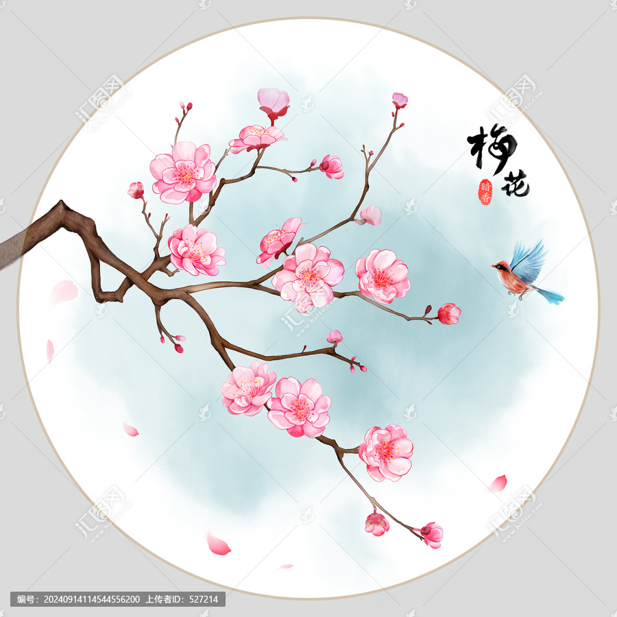 梅花花鳥圖