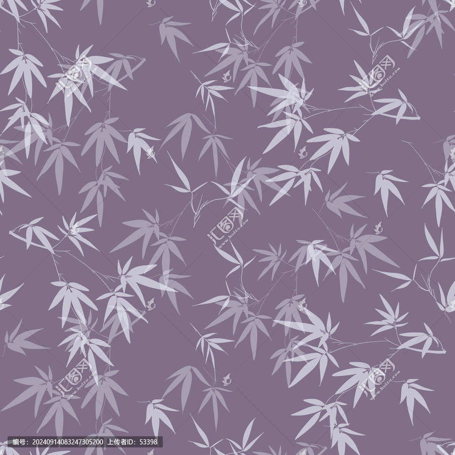 水墨竹葉印花圖案