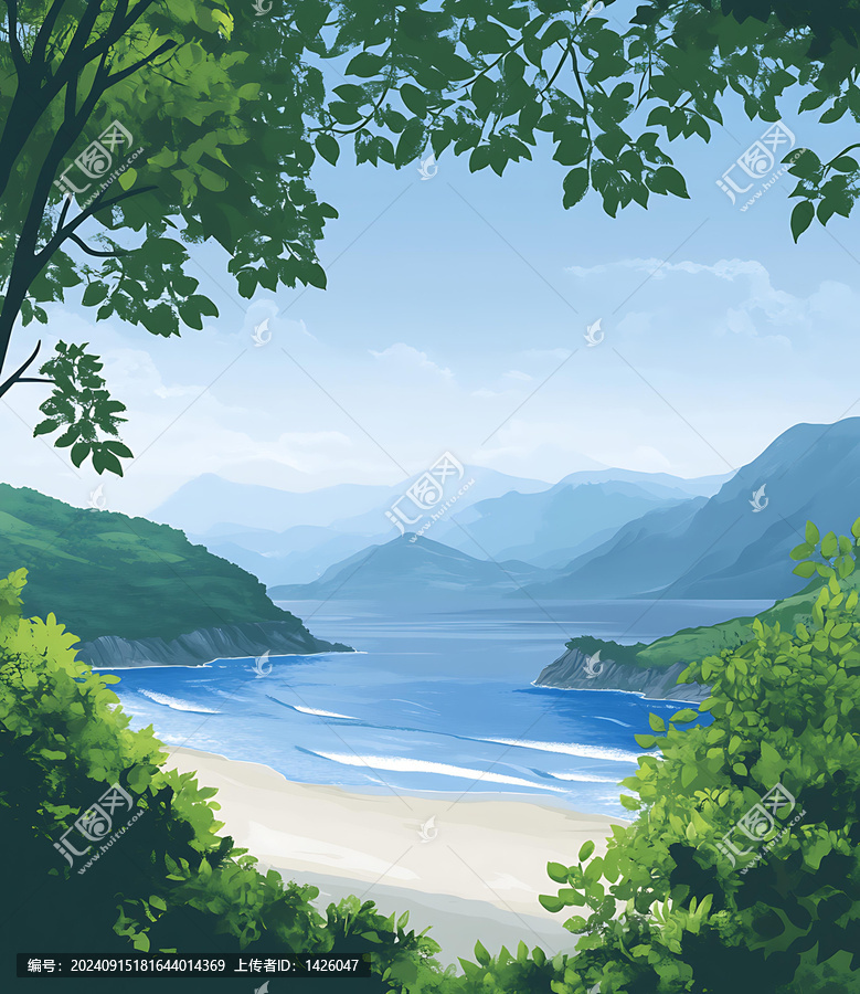 山海相連的景色