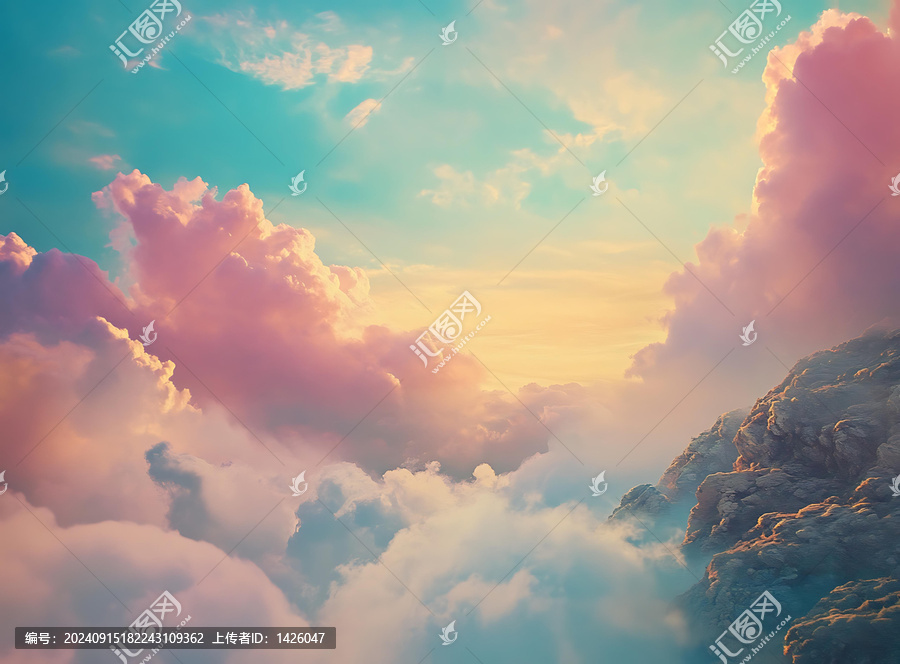 云層中的山峰