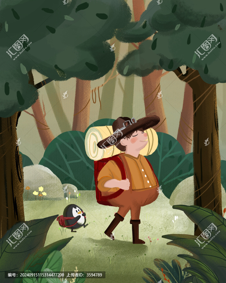 叢林兒童插畫