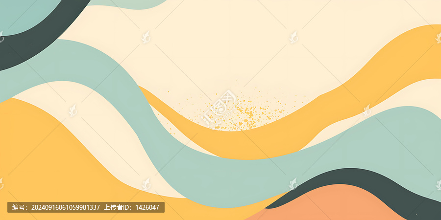 柔和色彩的抽象波浪背景