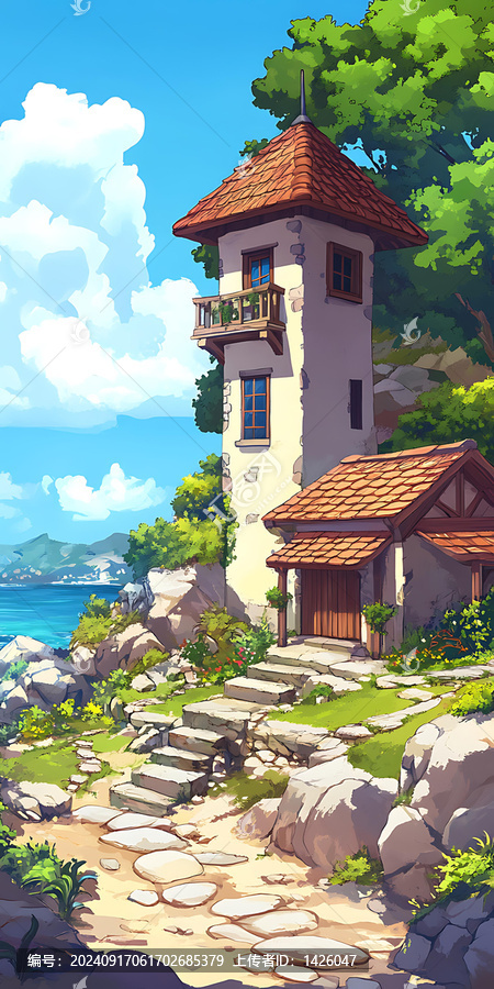 海岸邊的石屋